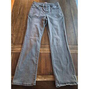 Daily Thread Gray High-Rise Wide-Leg Jeans Size 10